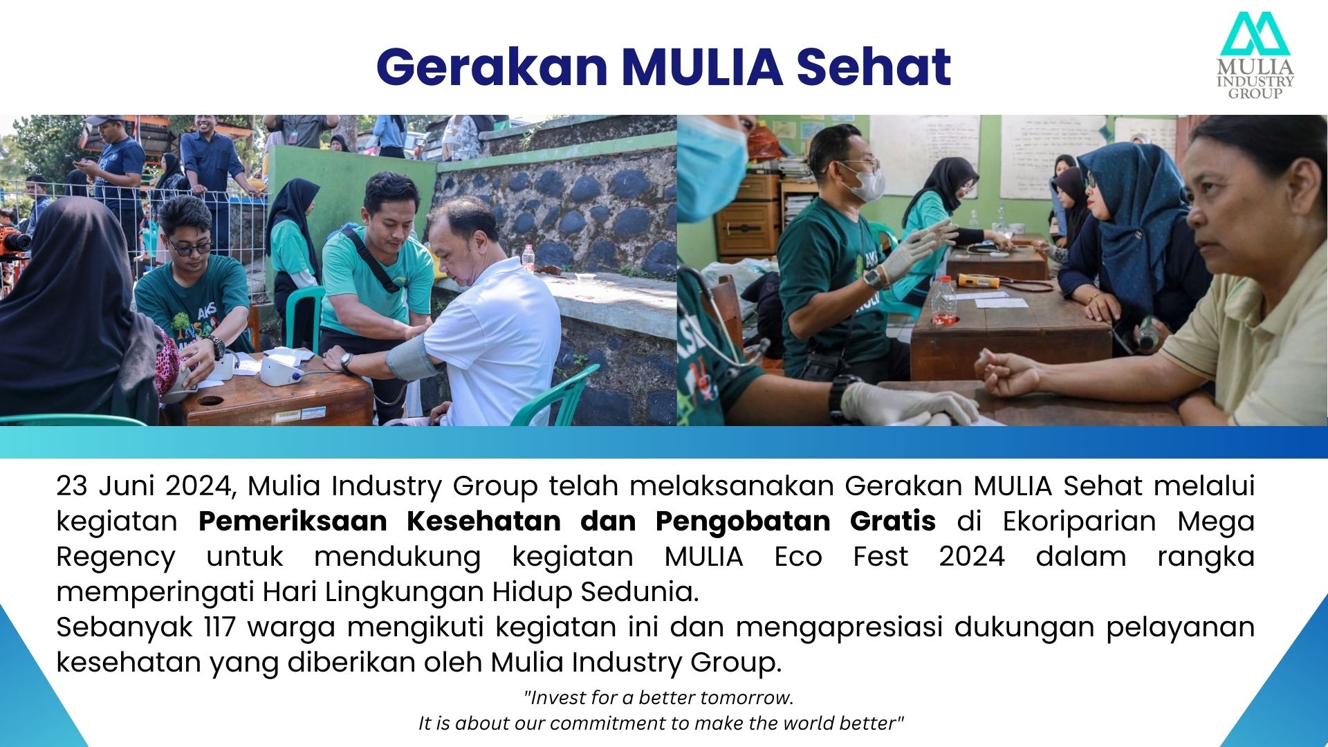 Gerakan MULIA Sehat: Pemeriksaan Kesehatan & Pengobatan Gratis